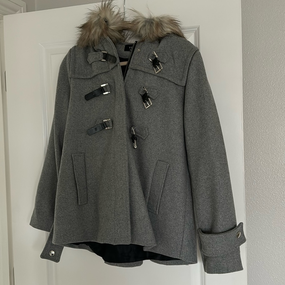Vici gray fix fur jacket